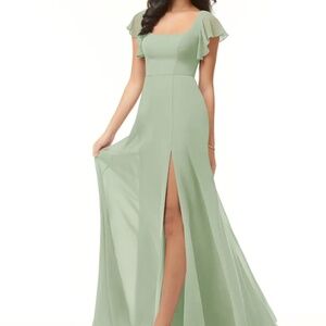 Azazie Bondhi dress Dusty Sage